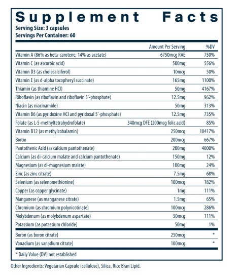 Multi Nutrients No Iron or Iodine